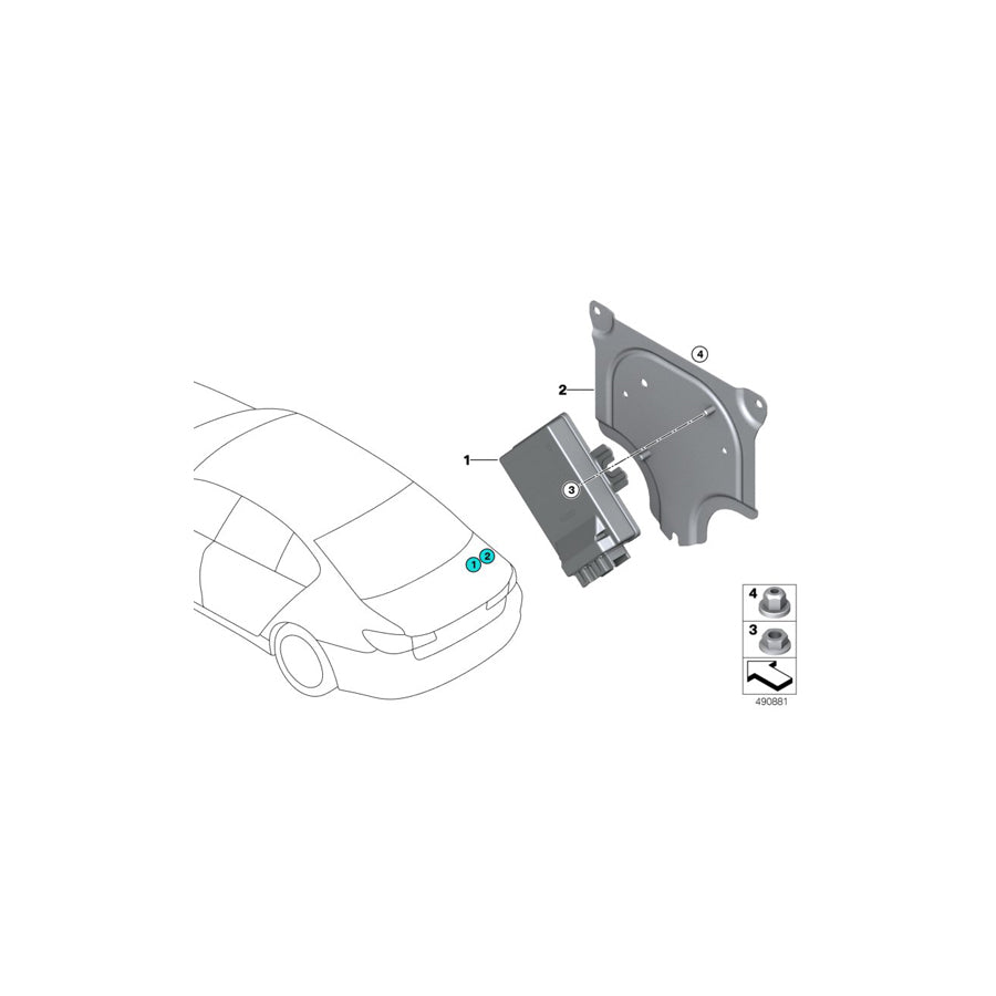 Genuine BMW 61358044739 F93 G21 M Bracket, Control Unit (Inc. 320d, 330i & 320dX)