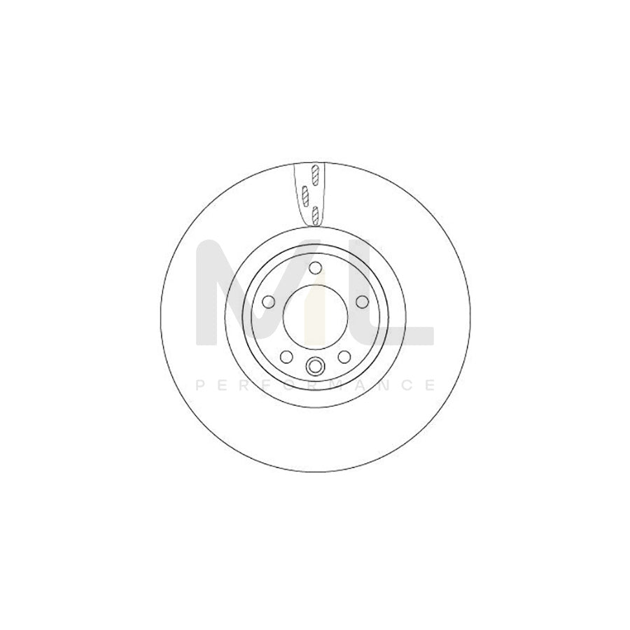 TRW DF6957S Brake Disc Vented, Painted, High-carbon  - 1 piece