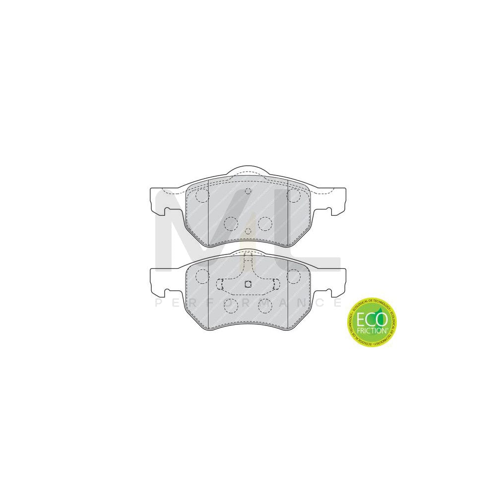 Ferodo Premier Eco Friction FDB1474 Brake Pad Set Not Prepared for Wear Indicator, With Piston Clip, Without Accessories