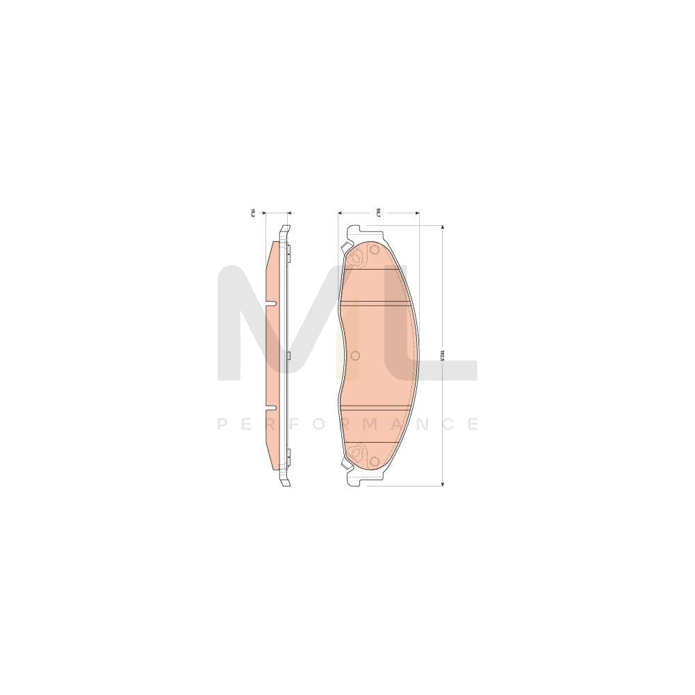 TRW Gdb4601 Brake Pad Set With Acoustic Wear Warning
