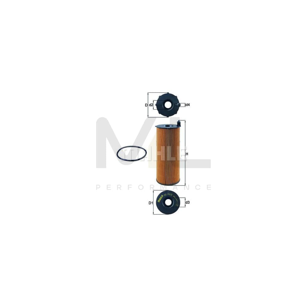 MAHLE ORIGINAL OX 196/2D Oil Filter Filter Insert | ML Performance Car Parts