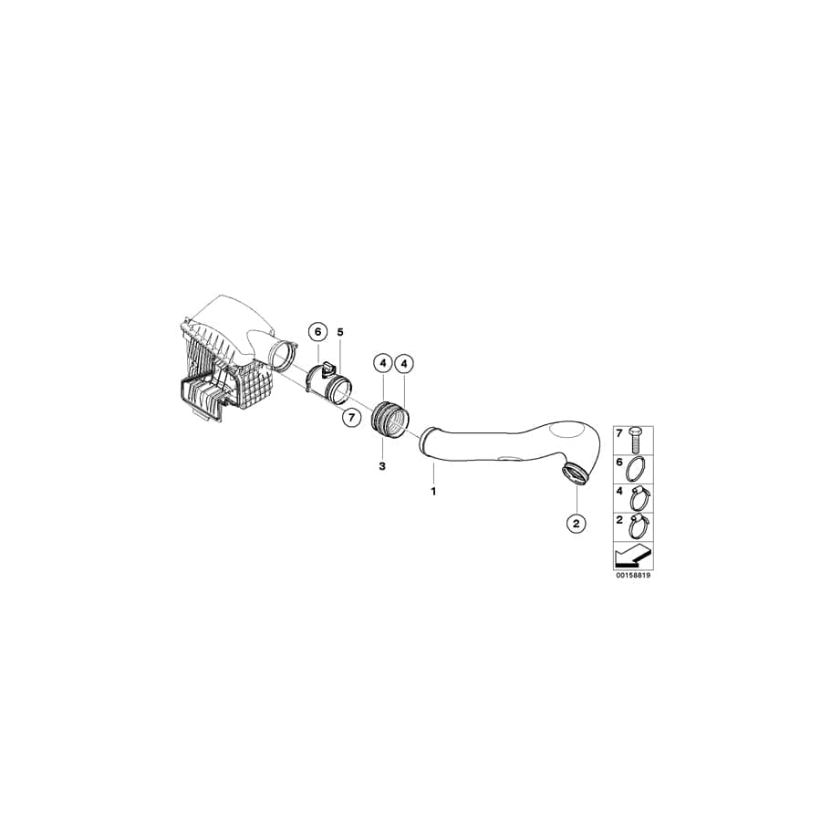 Genuine BMW 13717966203 E65 Clamp (Inc. ALPINA B7)