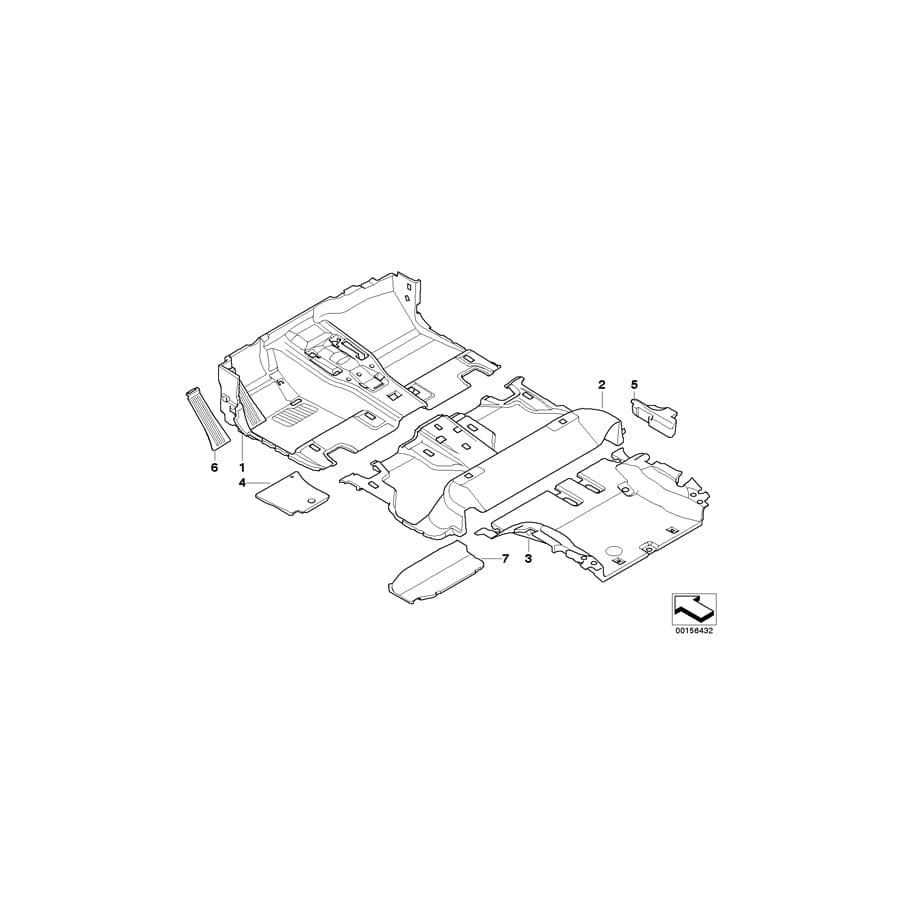 Genuine BMW 51477252370 E71 Floor Trim Cover, Front SAVANNABEIGE (Inc. X6 40iX, X6 30dX & X6 50iX)