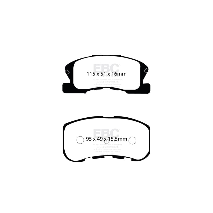 EBC DP1217 Daihatsu Perodua Ultimax Front Brake Pads (Inc. Move, Sirion, YRV, Kenari) 2 | ML Performance UK Car Parts