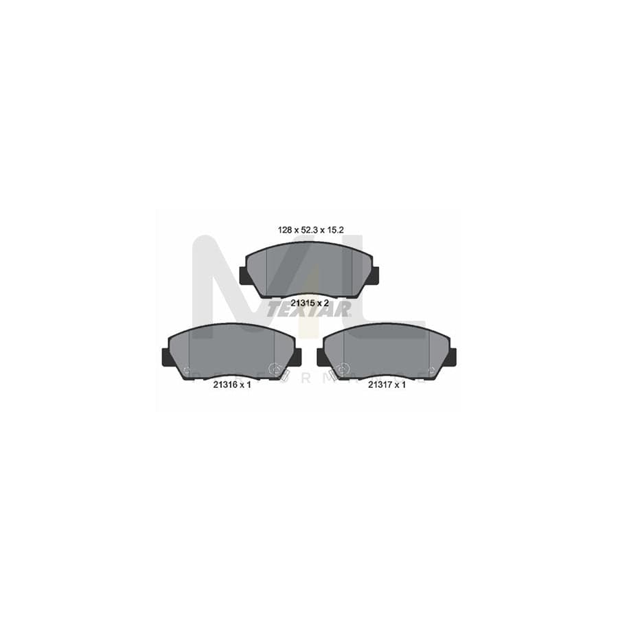 TEXTAR 2131501 Brake pad set for MAZDA B-Series with acoustic wear warning