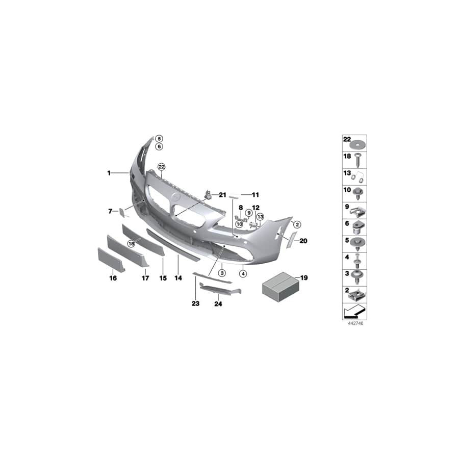 Genuine BMW 51117362705 F12 F13 F06 Lever Left (Inc. 640dX)