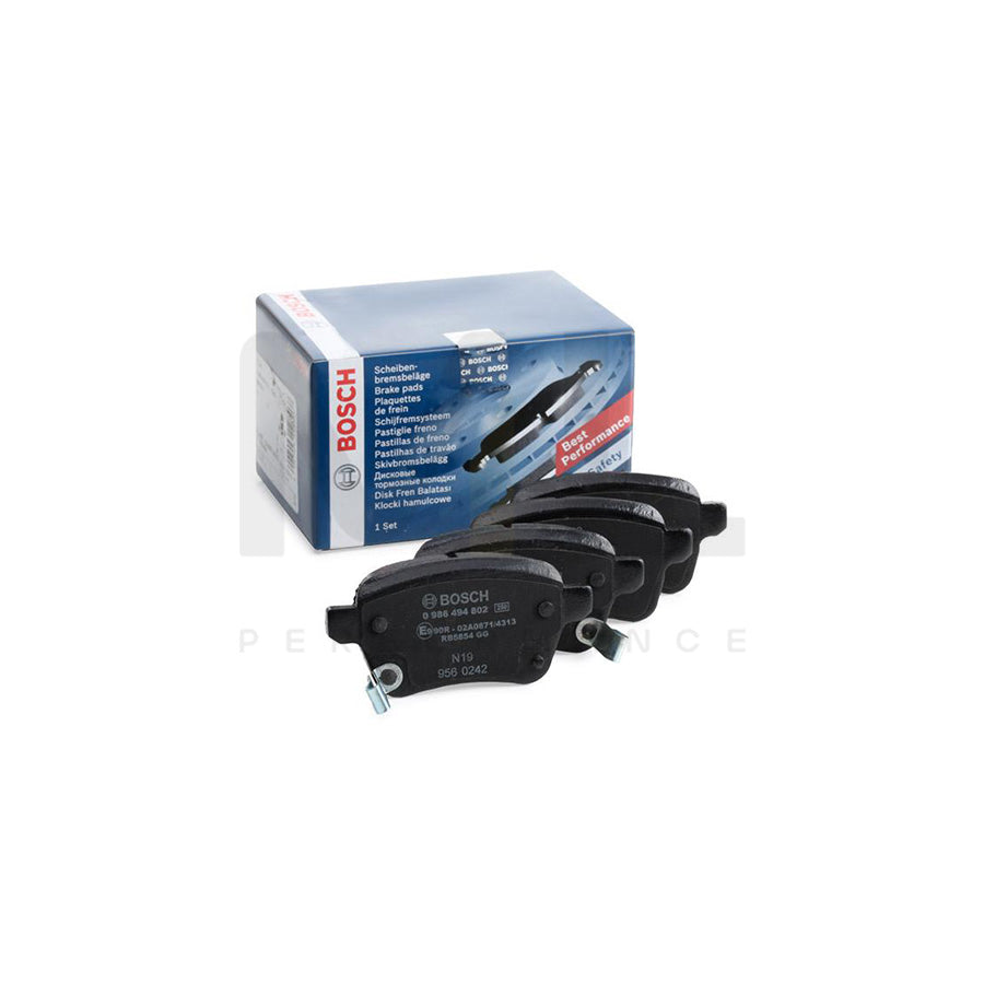 Bosch 0986494802 Brake Pad Set With Acoustic Wear Warning, With Anti-Squeak Plate BP1976 | ML Performance Car Parts