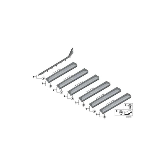 Genuine BMW 51477452451 G14 Trim Cover For Door Sill, Lighted, Left BMW (Inc. 840i, 840iX & 840dX)