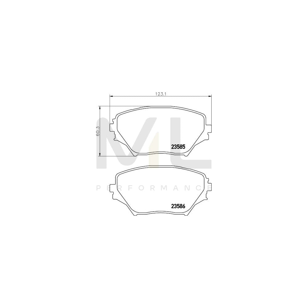 Hella 8DB 355 009-741 Brake Pad Set For Toyota Rav4 Ii Off-Road (Xa20) Not Prepared For Wear Indicator | ML Performance Car Parts