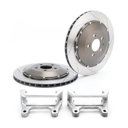Paragon 2-Piece Brake Discs Rear Pair 370mm x 20mm (14.57" x 0.79") - Tesla Model 3 RWD/AWD / Model Y AWD (Non-Performance) - Larger Rotor