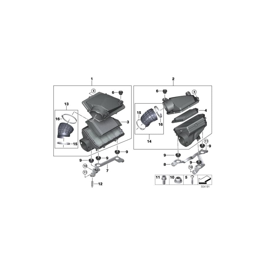 Genuine BMW 13718689757 G06 G05 G07 Rubber Boot ZYL. 5-8 (Inc. X6 M50iX, X5 M50iX & X7 M50iX)