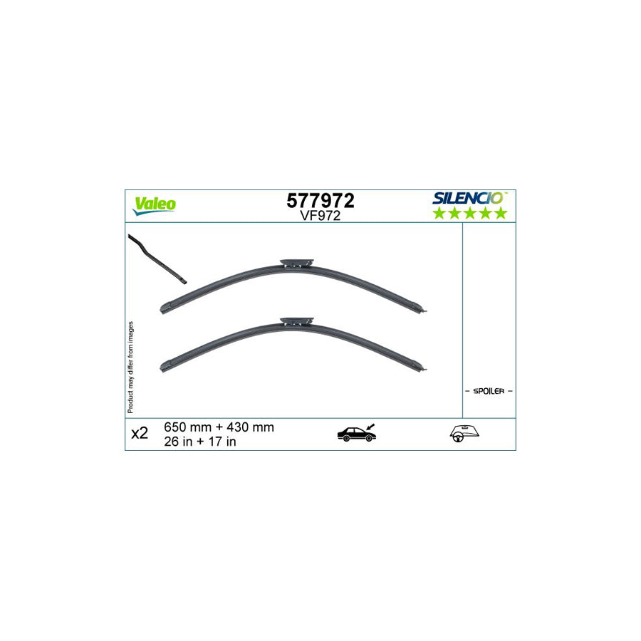 Valeo 577972 Wiper Blade For Citro?? C4 Ii Cactus