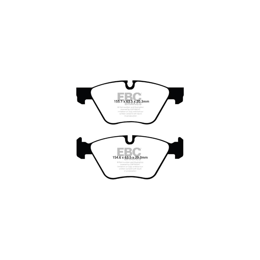 EBC PD04KF1258 BMW E89 Bluestuff Front Brake Pad & Plain Disc Kit - TRW Caliper 2 | ML Performance UK Car Parts