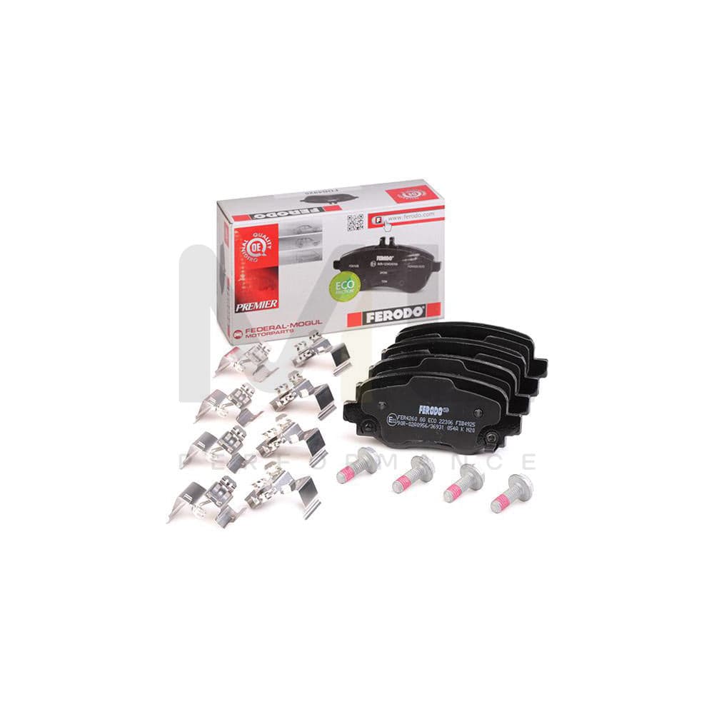 Ferodo FDB4925 Brake Pad Set With Acoustic Wear Warning, With Accessories