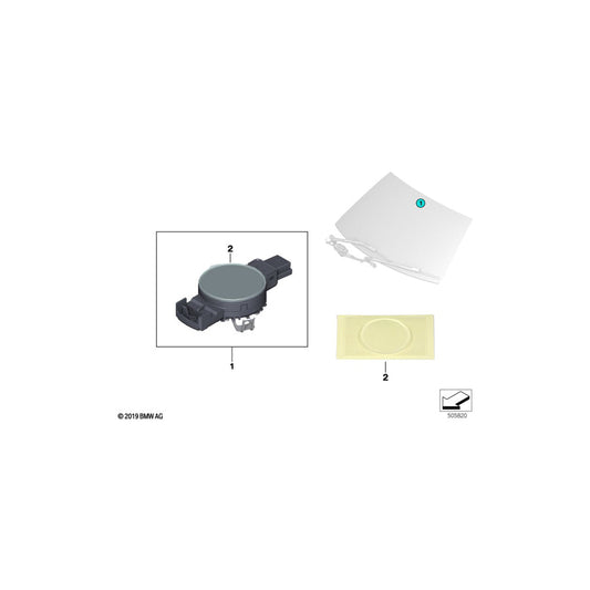 Genuine BMW 61356825639 F30 F32 F34 Sensor, Solar/Condensation 4.7 (Inc. 218i, 230iX & 320dX)