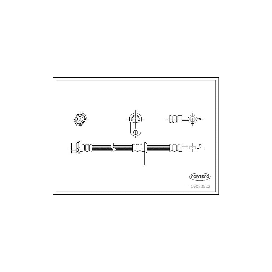 Corteco 19033522 Brake Hose for Toyota Avensis Verso (M2)