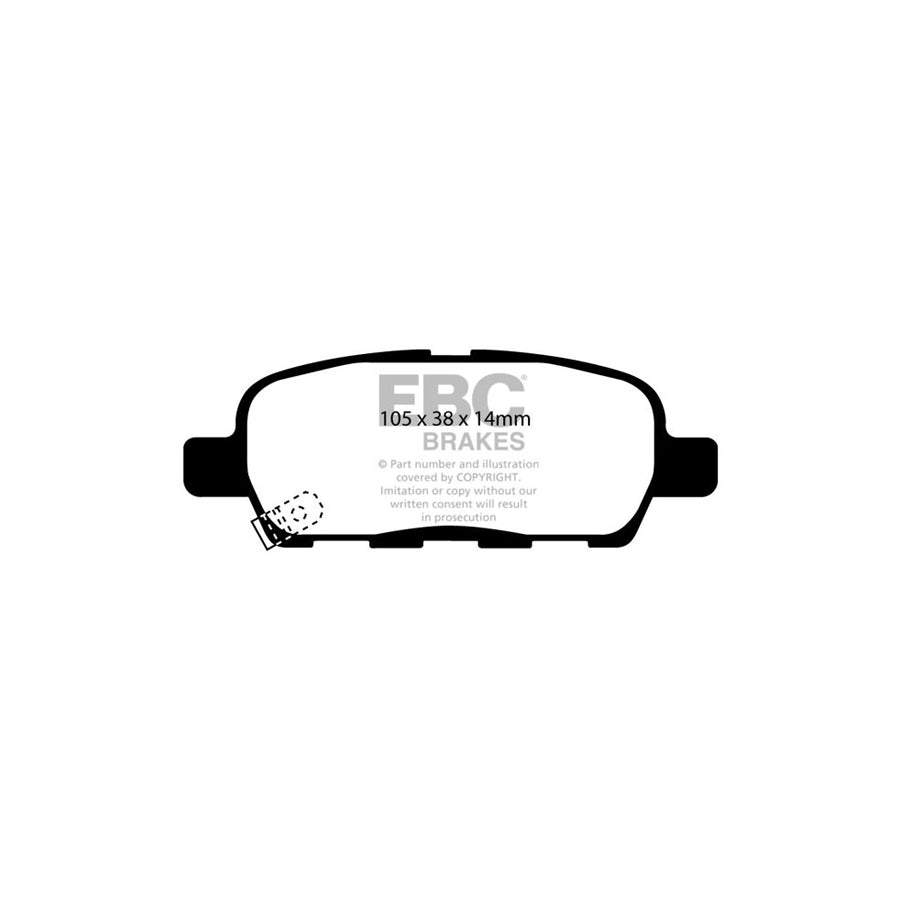 EBC DP81666RPX Nissan RP-X Full Race Rear Brake Pads - Akebono Caliper (Inc. Skyline, Stagea, 350Z) 2 | ML Performance UK Car Parts