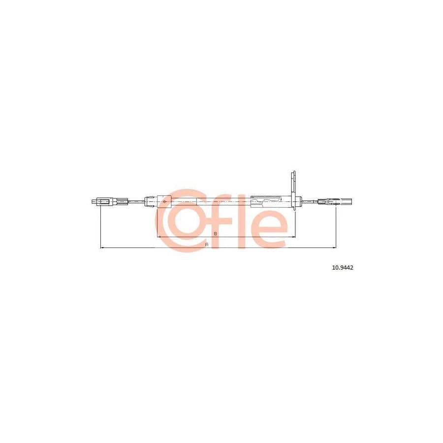 Cofle 10.9442 Hand Brake Cable Suitable for Mercedes-Benz E-Class