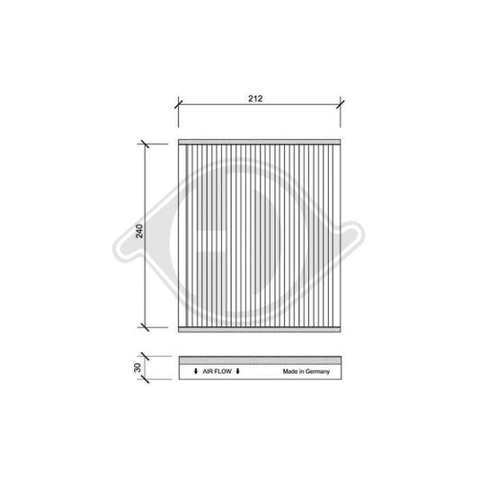 DIEDERICHS DCI0087 Pollen Filter For Opel Meriva A (X03)