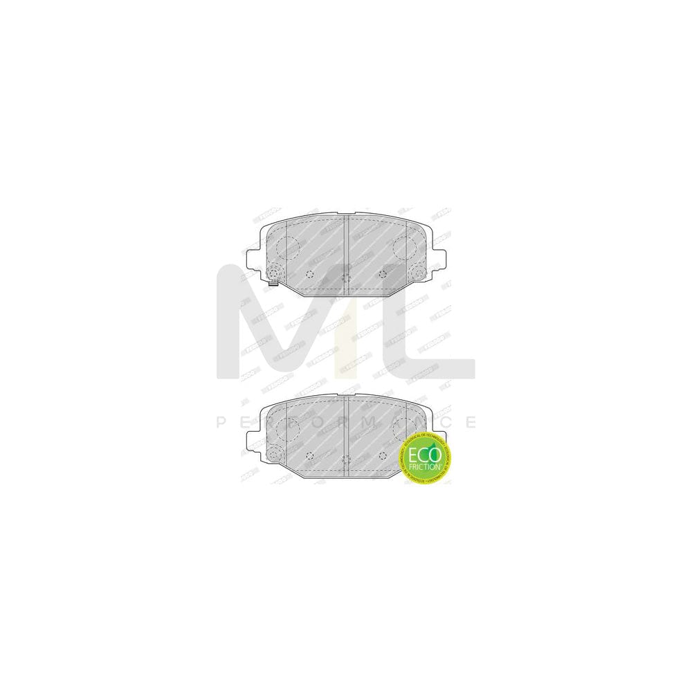 Ferodo FDB4778 Brake Pad Set Premier Eco Friction, With Acoustic Wear Warning, With Accessories