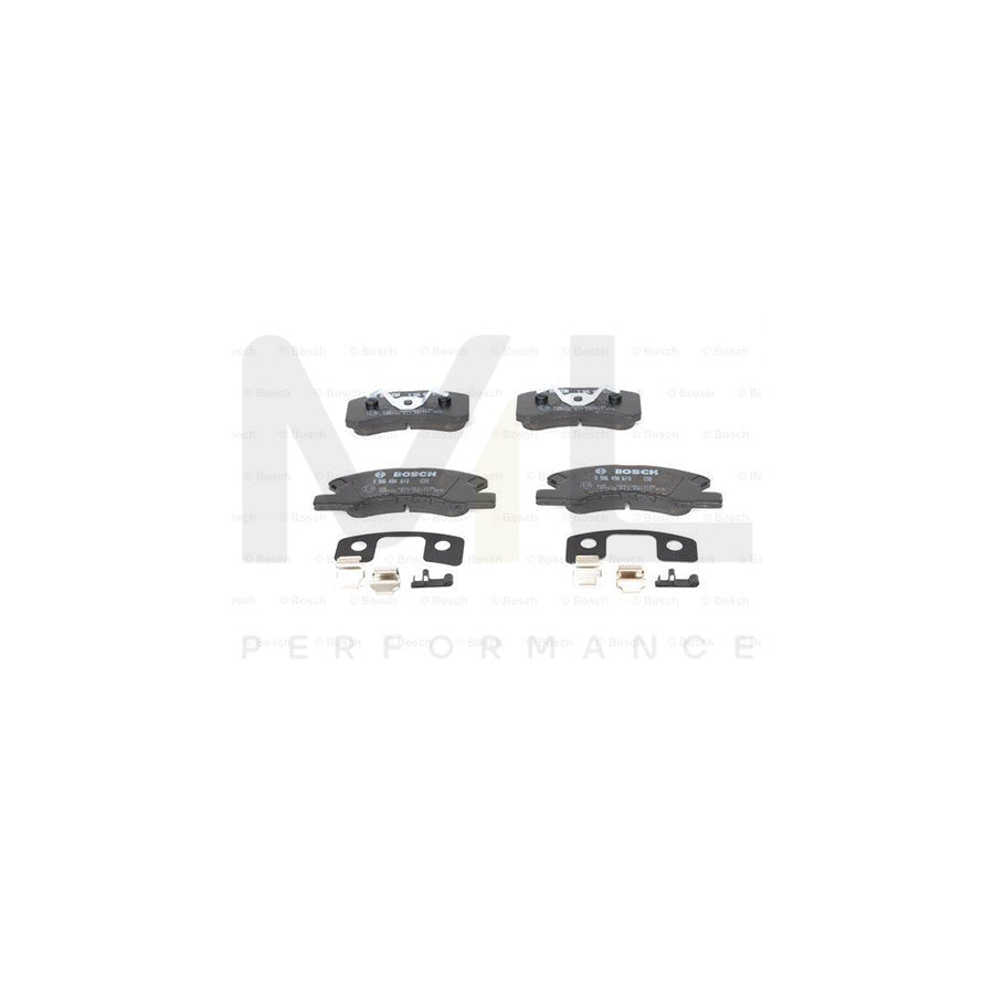 Bosch 0986494610 Brake Pad Set With Acoustic Wear Warning, With Anti-Squeak Plate, With Mounting Manual, With Piston Clip BP1045 | ML Performance Car Parts