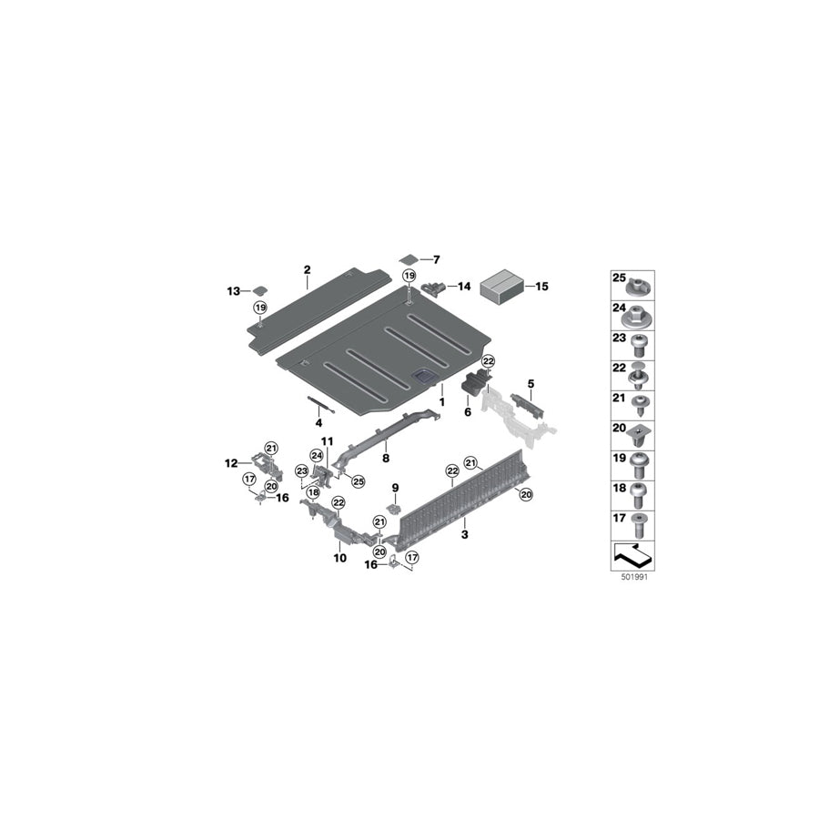 Genuine BMW 51477438240 G05 Support Side Member E-Roller Blind Cover RECHTS (Inc. X5 30iX, X5 M50iX & X5 40i)