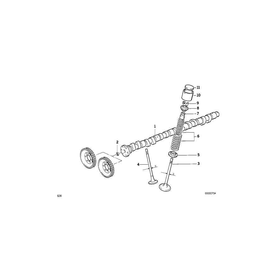 Genuine BMW 11341401750 E34 Exhaust Valve W.Oversize Va.System+0,2mm 32.5/7,16mm (Inc. M5 & M5 3.8)