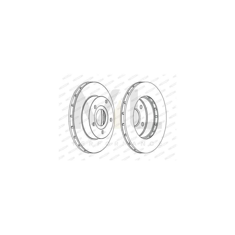 Ferodo Premier DDF1169C Brake Disc Vented, Coated, Without Bolts/Screws  - Pair