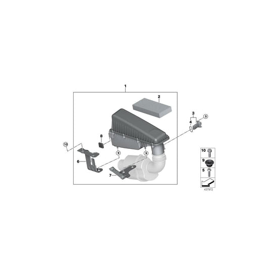 Genuine BMW 13718626744 F15 F16 Bracket Right (Inc. X5)