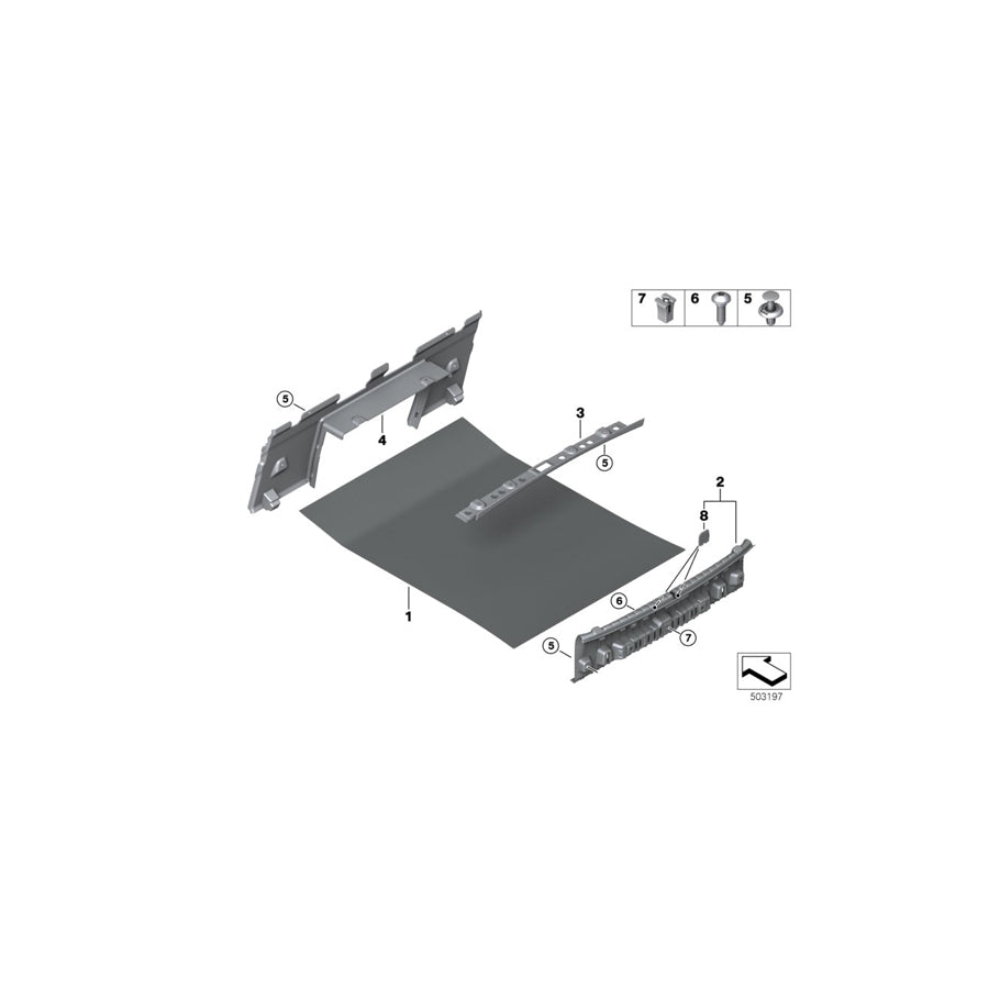 Genuine BMW 51477435267 G15 Floor Carpet, Luggage Compartment (Inc. 840dX, 840i & 840iX)