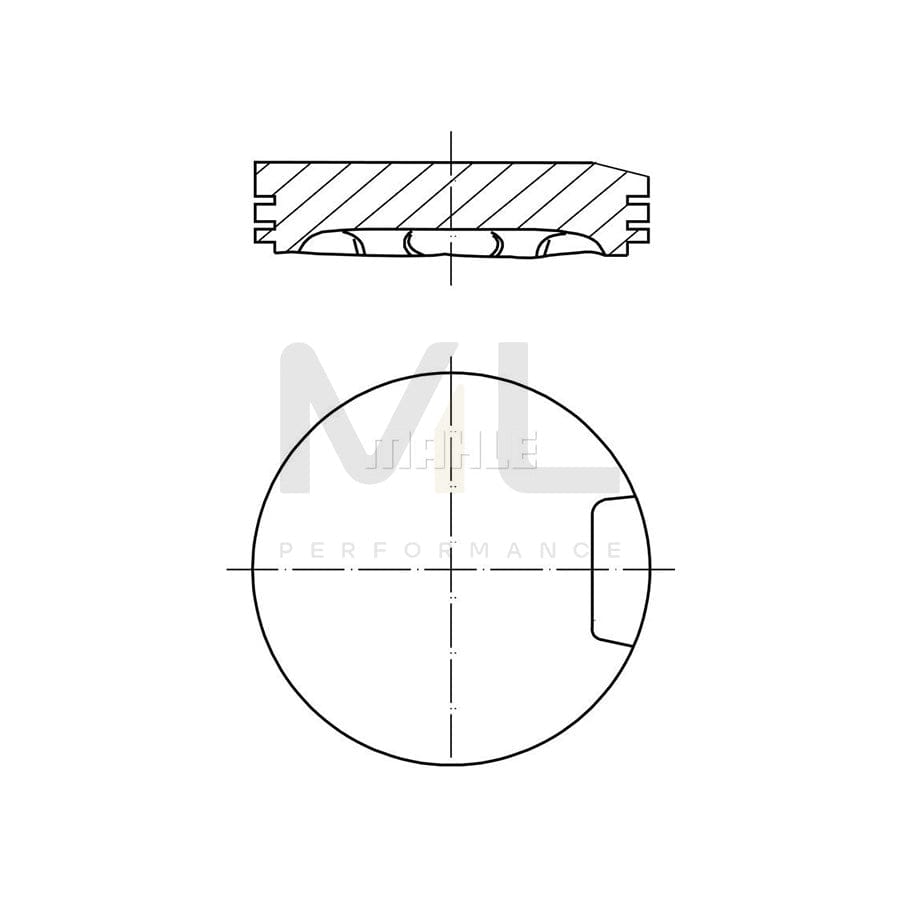MAHLE ORIGINAL 033 13 01 Piston 81,26 mm, without cooling duct | ML Performance Car Parts