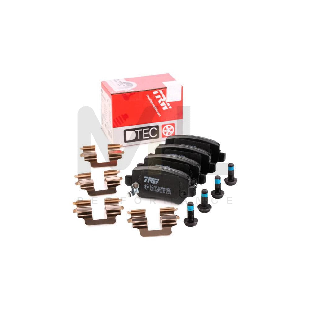 TRW Dtec Cotec Gdb1515Dte Brake Pad Set With Acoustic Wear Warning, With Brake Caliper Screws, With Accessories