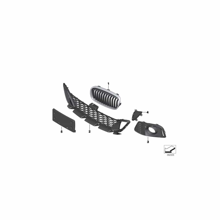 Genuine BMW 51118068864 F45 F46 Grill, Side, Open, Left - M - (Inc. 218d, 220i & 216i)