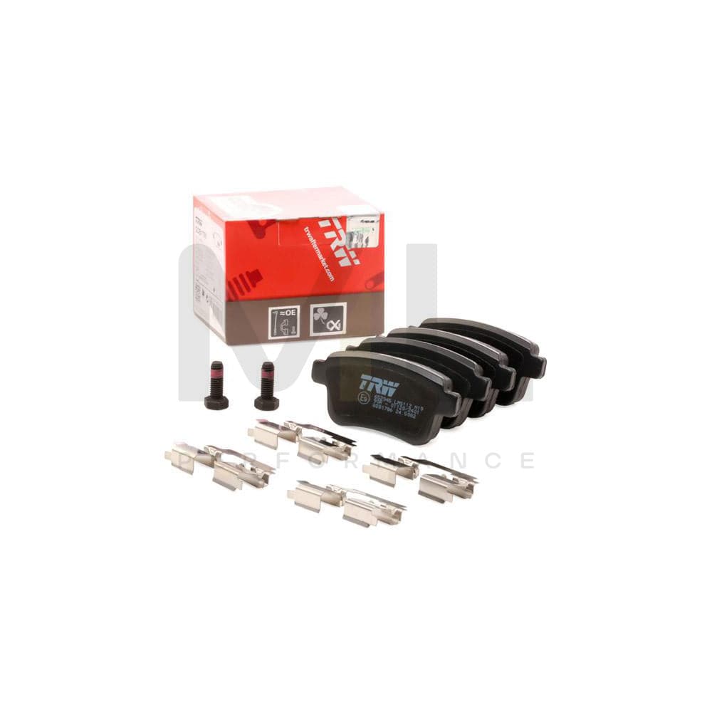TRW Cotec Gdb1786 Brake Pad Set Not Prepared For Wear Indicator, With Brake Caliper Screws, With Accessories