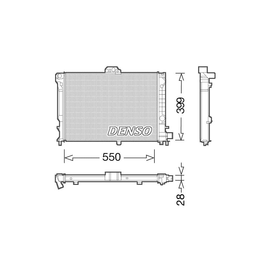 DENSO DRM25010 Engine Radiator for Saab 9000 Saloon