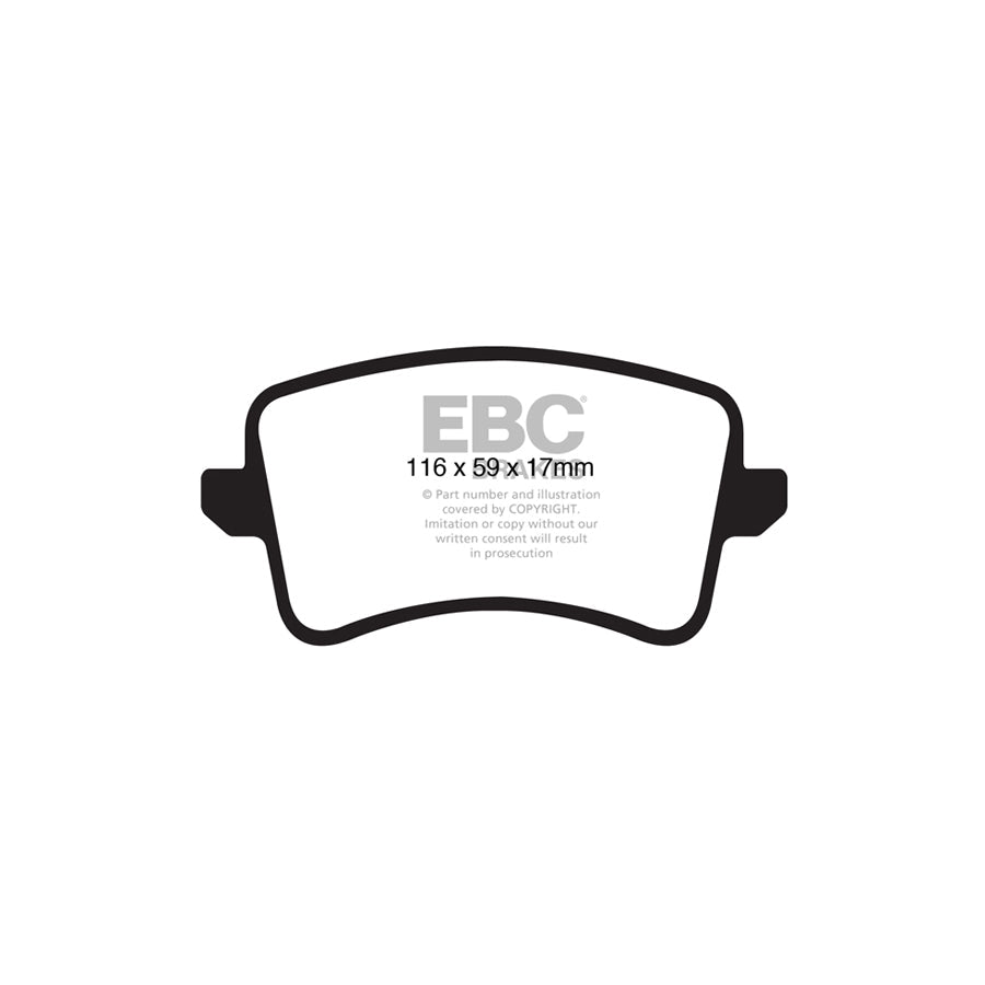 EBC PD06KR450 Audi Q5 Greenstuff Rear Brake Pad & USR Disc Kit - TRW Caliper 2 | ML Performance UK Car Parts