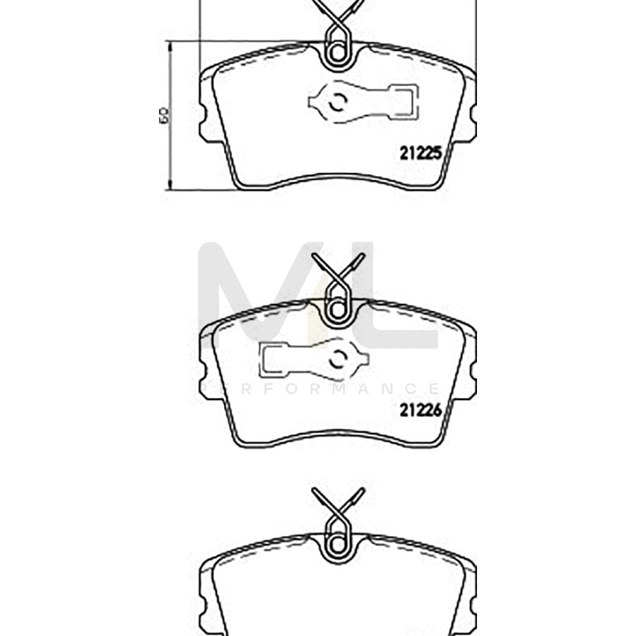TEXTAR 2122501 Brake pad set prepared for wear indicator, with brake caliper screws