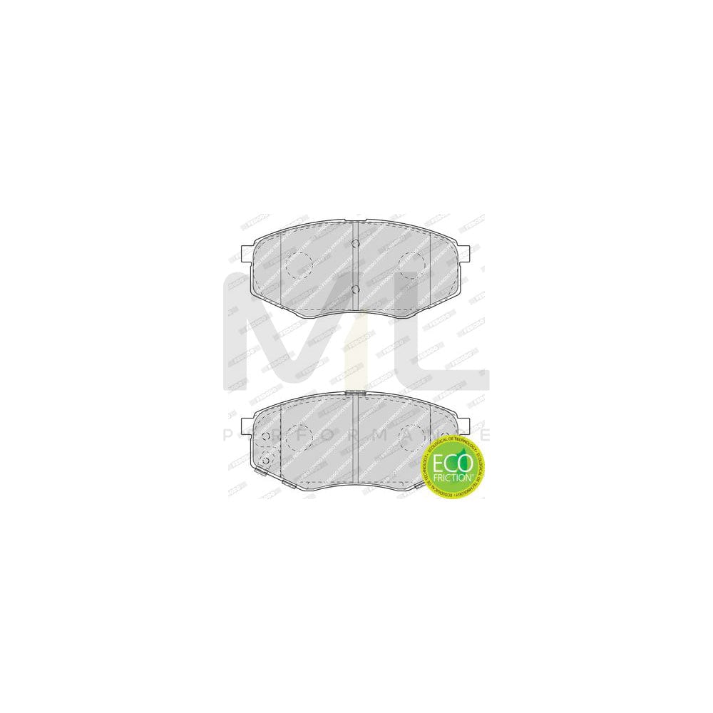 Ferodo Premier Eco Friction FDB4447 Brake Pad Set With Acoustic Wear Warning, Without Accessories