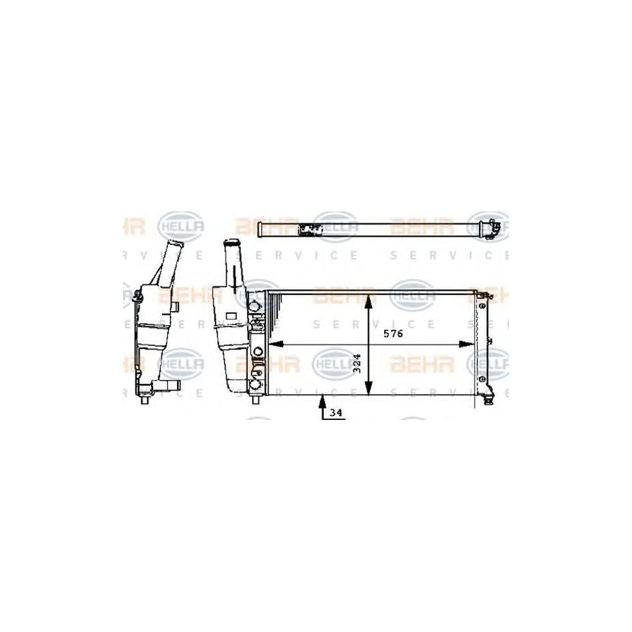 Hella 8MK 376 713-541 Engine Radiator