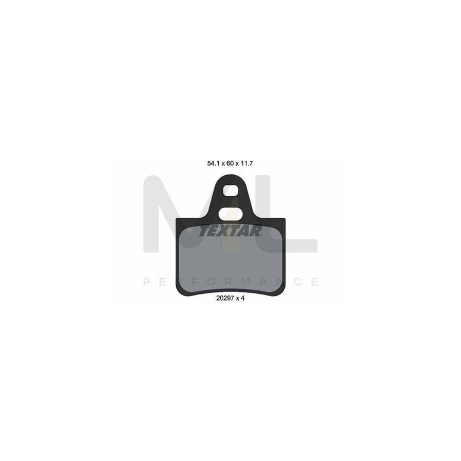 TEXTAR 2029703 Brake pad set not prepared for wear indicator