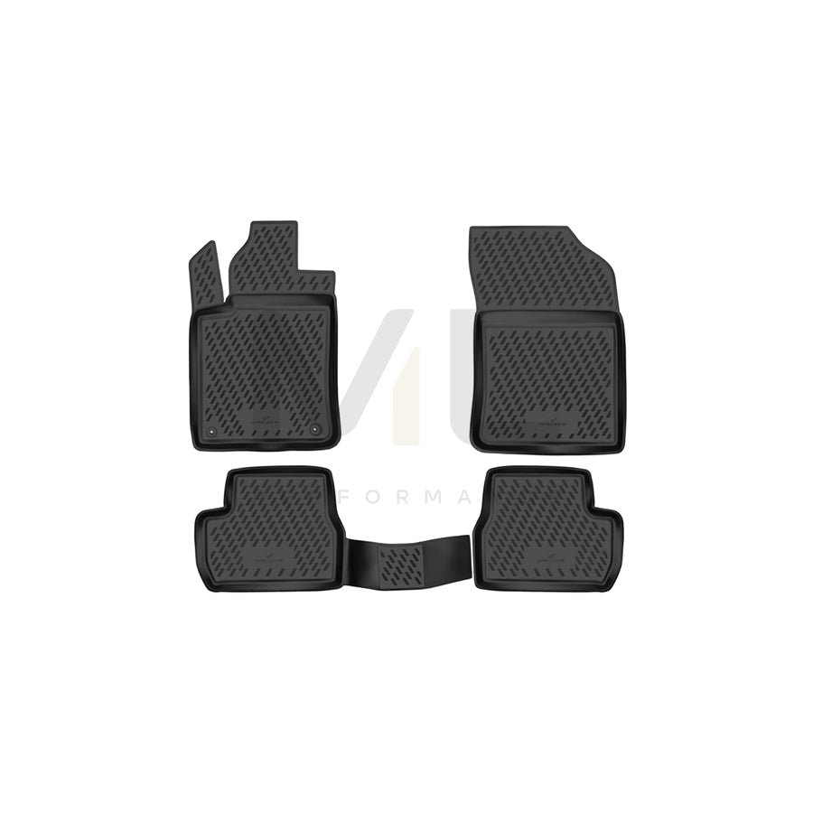 WALSER Tailored, XTR 75199 Floor mat set Elastomer, Front and Rear, Black