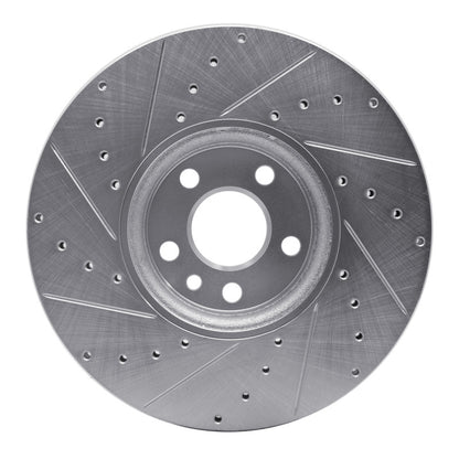 R1 Concepts R1 10-16 Volvo XC60 Front Right Drilled & Slotted Silver Brake Rotor