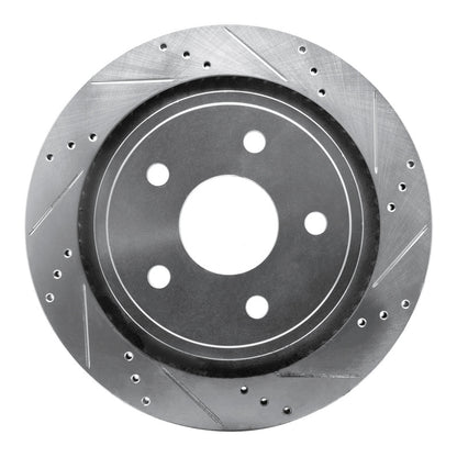 R1 Concepts R1 02-24 Chrysler ASPEN Rear Right Drilled & Slotted Silver Brake Rotor