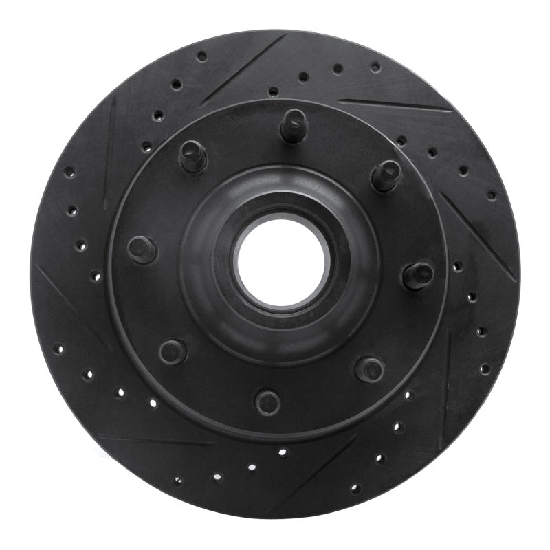 R1 Concepts R1 80-85 Ford F-250 2WD (Excl Super Duty) Front Left Drilled & Slotted Black Brake Rotor