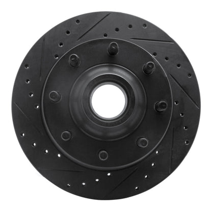 R1 Concepts R1 80-85 Ford F-250 2WD (Excl Super Duty) Front Left Drilled & Slotted Black Brake Rotor