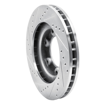 R1 Concepts R1 93-97 Lexus LX450 Front Right Drilled & Slotted Silver Brake Rotor