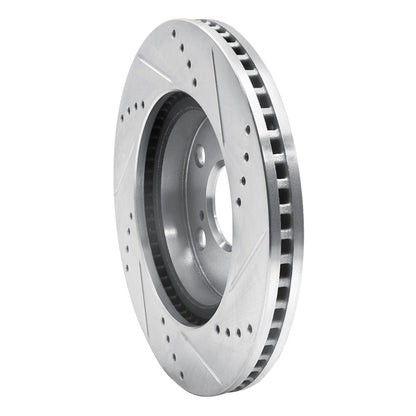 R1 Concepts R1 06-18 Lexus HS250H Front Left Drilled & Slotted Silver Brake Rotor