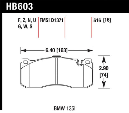 Hawk Performance Hawk BMW 135i HPS Street Front Brake Pads