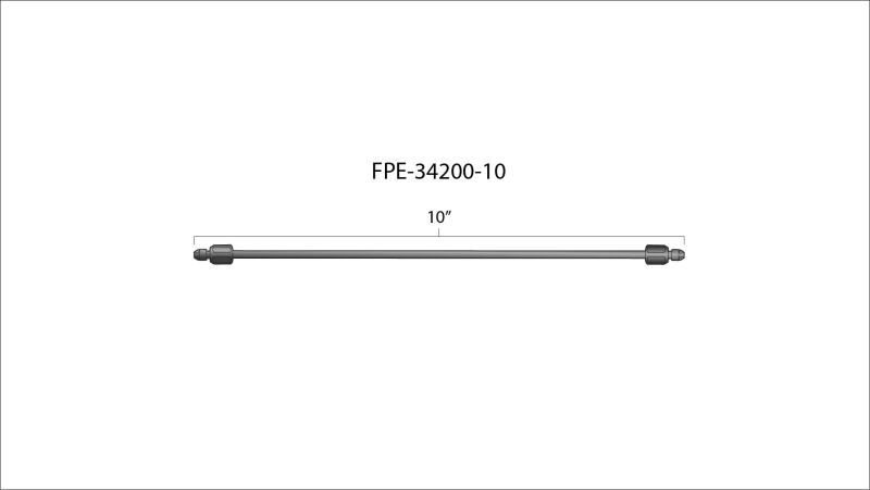 Fleece Performance 10in High Pressure Fuel Line (8mm x 3.5mm Line M14x1.5 Nuts)