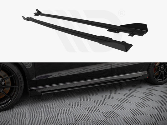 Maxton Design Street Pro Side Skirts Diffusers V.1 + Flaps Audi RS3 Sedan 8V Facelift | ML Performance Car Parts